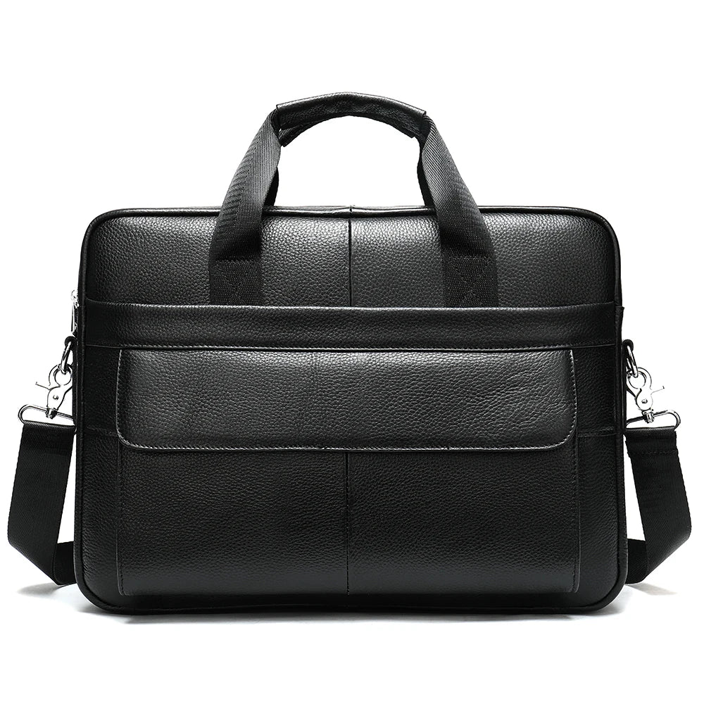 Men's Briefcases Men's Bags Genuine Leather Lawyer/Office Bag Laptop Bag Men's Leather Briefcases Bag for Documents - EUFASHIONBAGS