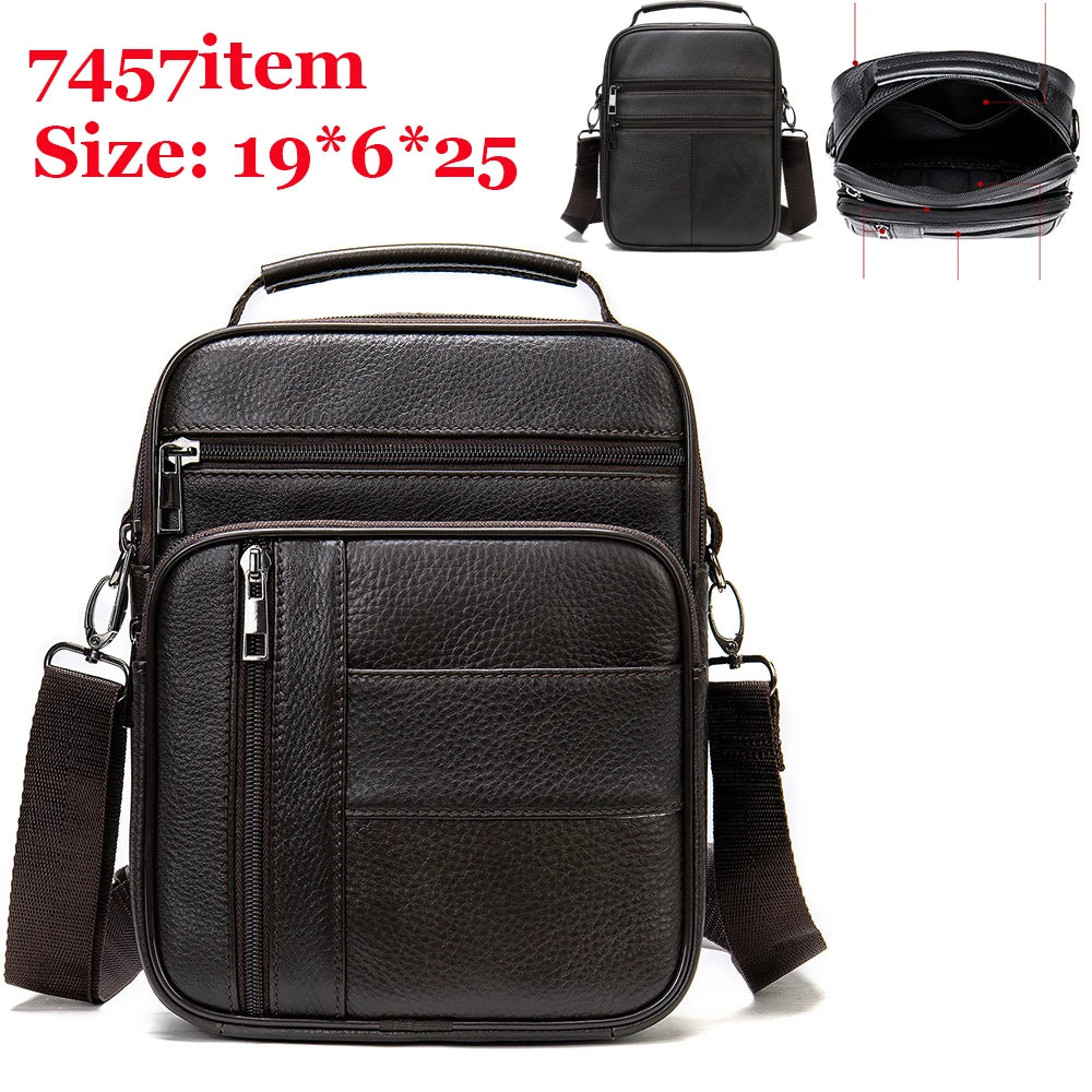 Mens Messenger Bags Fashion Top-handle Handbags Leather Men's Shoulder Bag for Men Bags Male Designer Crossbody Bags - EUFASHIONBAGS