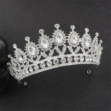 Cargar imagen en el visor de la galería, Baroque Crystal Tiara Crown Headbands Bridal Diadem For Women Wedding Hair Jewelry Accessories Bride Pageant Prom Headpiece