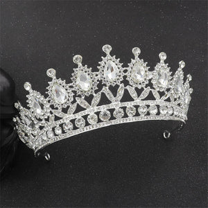 Baroque Crystal Tiara Crown Headbands Bridal Diadem For Women Wedding Hair Jewelry Accessories Bride Pageant Prom Headpiece