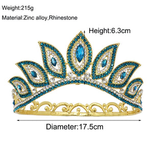 Luxury Queen Tiaras and Crowns Bride Women Crystal Diadem Hair Ornaments Wedding Bridal Hair Jewelry Accessories