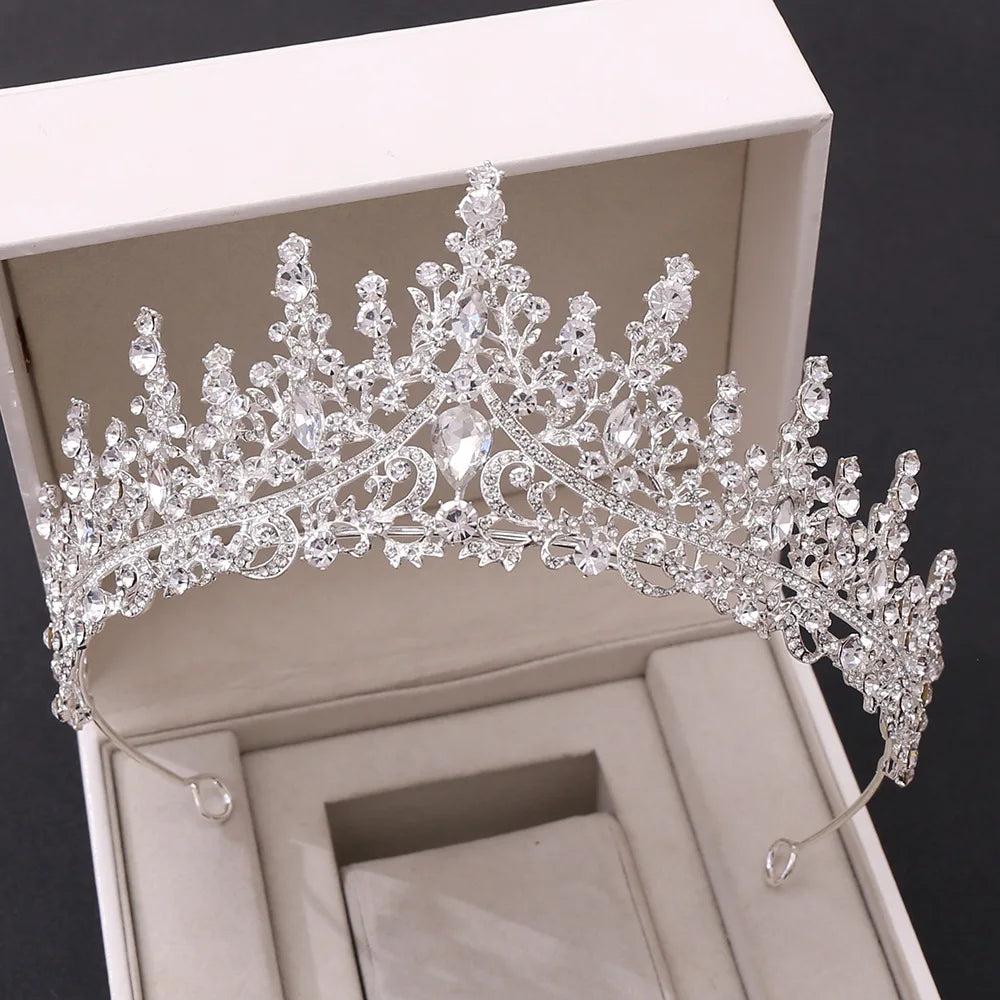 Diverse Silver Gold Color Crystal Crowns Bride tiara Fashion Queen For Wedding Crown Headpiece Wedding Hair Jewelry Accessories - EUFASHIONBAGS