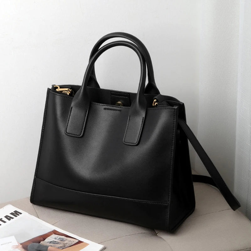 Luxury Handbags Women Bags Designer Leather Cowhide Bag Leather Shoulder Women Tote - EUFASHIONBAGS