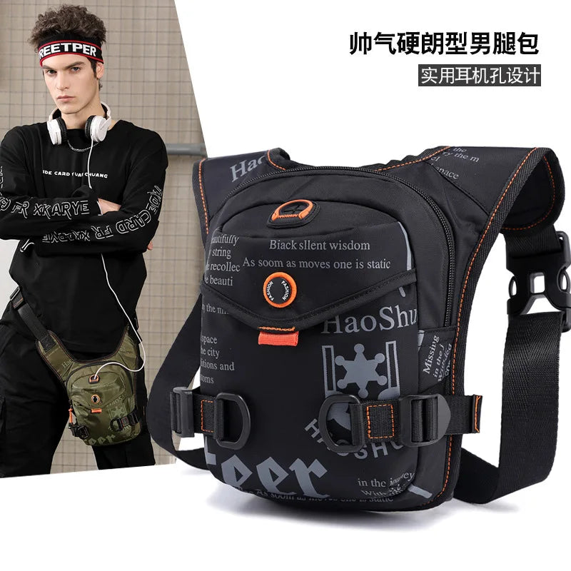 High Quality Nylon Men's Waist Bags Casual Travel Bum Belt Bag Multifunction Camouflage Versatile Leg Bags Riding Thigh Bag Male - EUFASHIONBAGS