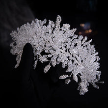 画像をギャラリービューアに読み込む, Luxury Crystal Beads Floral Wedding Headbands Bridal Hair Accessories Rhinestone Crown Hairband Bride Tiaras Handmade Headpiece