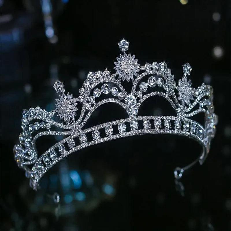 Luxury Diverse Silver Color Crystal Bridal Tiaras Crown Rhinestone Pageant Diadema Collares Headpieces Wedding Hair Accessories - EUFASHIONBAGS