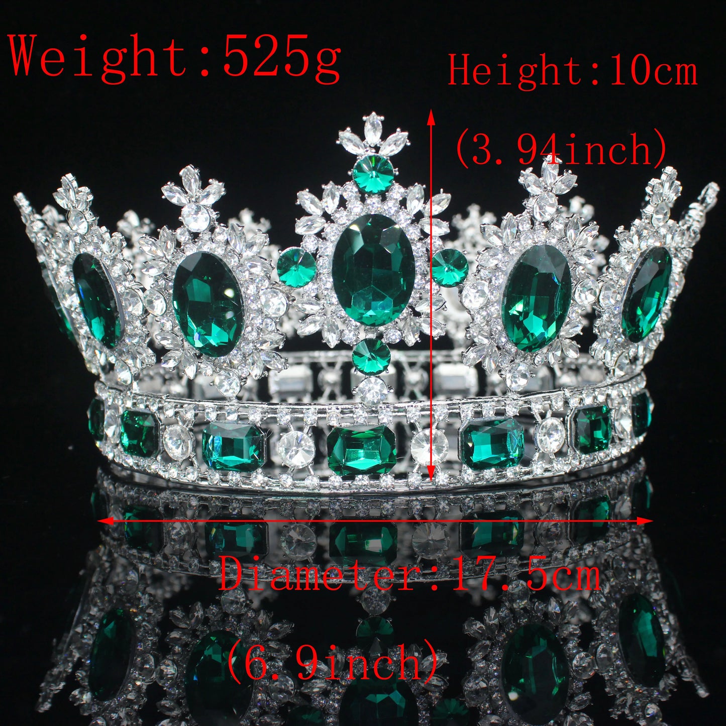 Full Crystal Queen Tiaras and Crowns Wedding Bridal Hair Jewelry Accessories For Women Pageant Diadem Bride Hair Ornaments - EUFASHIONBAGS