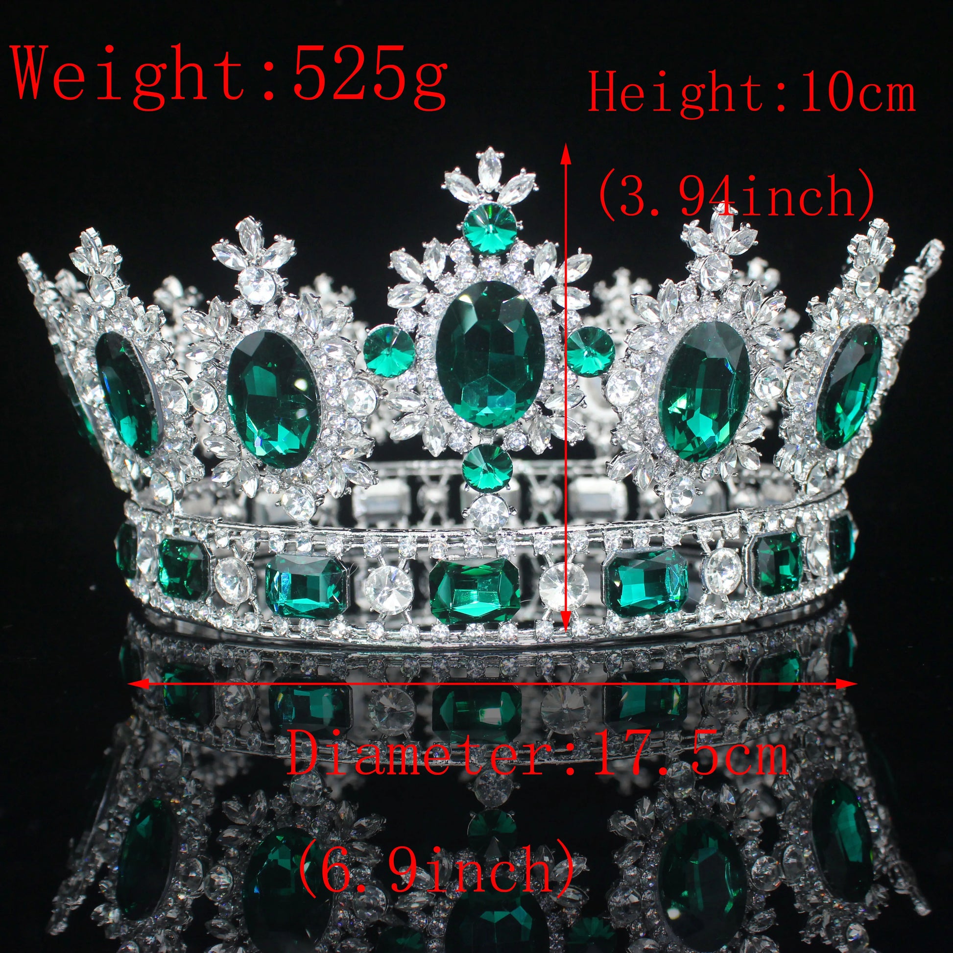 Full Crystal Queen Tiaras and Crowns Wedding Bridal Hair Jewelry Accessories For Women Pageant Diadem Bride Hair Ornaments - EUFASHIONBAGS