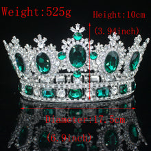 Cargar imagen en el visor de la galería, Full Crystal Queen Tiaras and Crowns Wedding Bridal Hair Jewelry Accessories For Women Pageant Diadem Bride Hair Ornaments