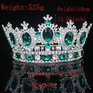 Full Crystal Queen Tiaras and Crowns Wedding Bridal Hair Jewelry Accessories For Women Pageant Diadem Bride Hair Ornaments