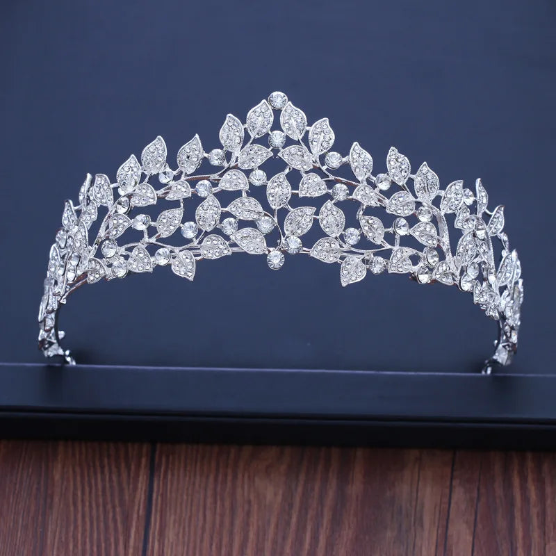 Diverse Silver Gold Color Crystal Crowns Bride tiara Fashion Queen For Wedding Crown Headpiece Wedding Hair Jewelry Accessories - EUFASHIONBAGS