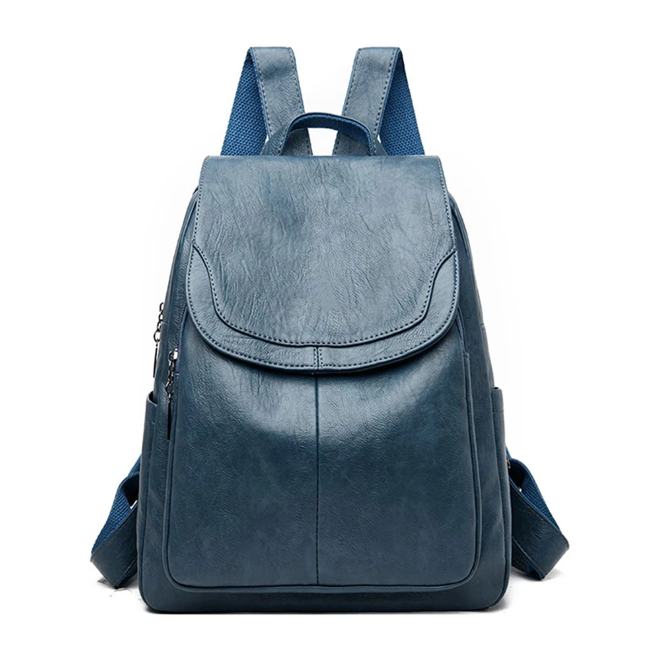 Women Large Backpack Purses High Quality Leather Female Vintage Bag School Bags Travel Bagpack Bookbag Rucksack