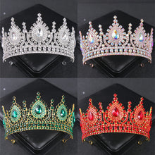 Cargar imagen en el visor de la galería, Luxury Cubic Zirconia Crown Crystal Bridal Tiaras Crowns Queen Princess Rhinestone Pageant Diadem Headband Wedding Hair Jewelry