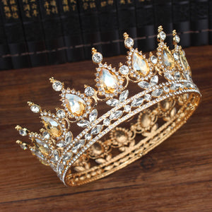 Crystal Queen King Tiaras and Crowns Bridal Diadem Girl Women Headpiece Hair Ornaments Wedding Hair Jewelry Accessories