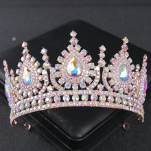 Cargar imagen en el visor de la galería, Luxury Cubic Zirconia Crown Crystal Bridal Tiaras Crowns Queen Princess Rhinestone Pageant Diadem Headband Wedding Hair Jewelry