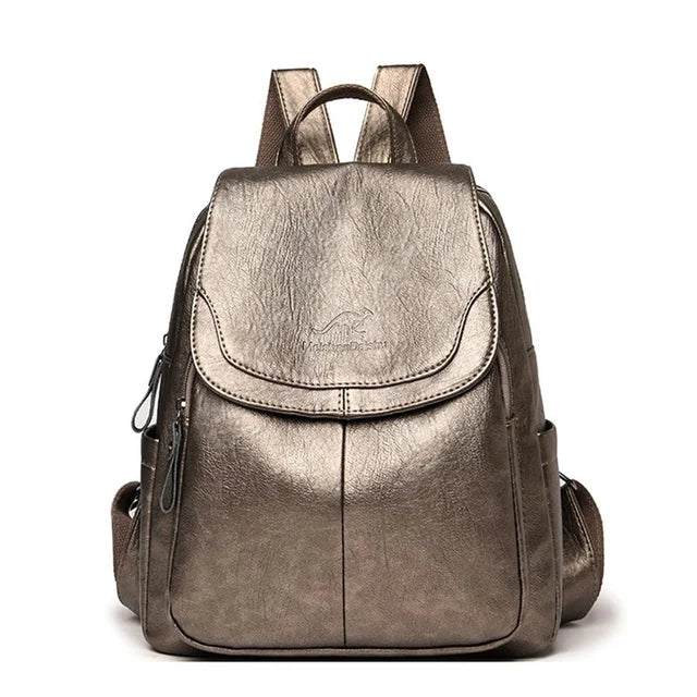 Women Large Backpack Purses High Quality Leather Female Vintage Bag School Bags Travel Bagpack Bookbag Rucksack