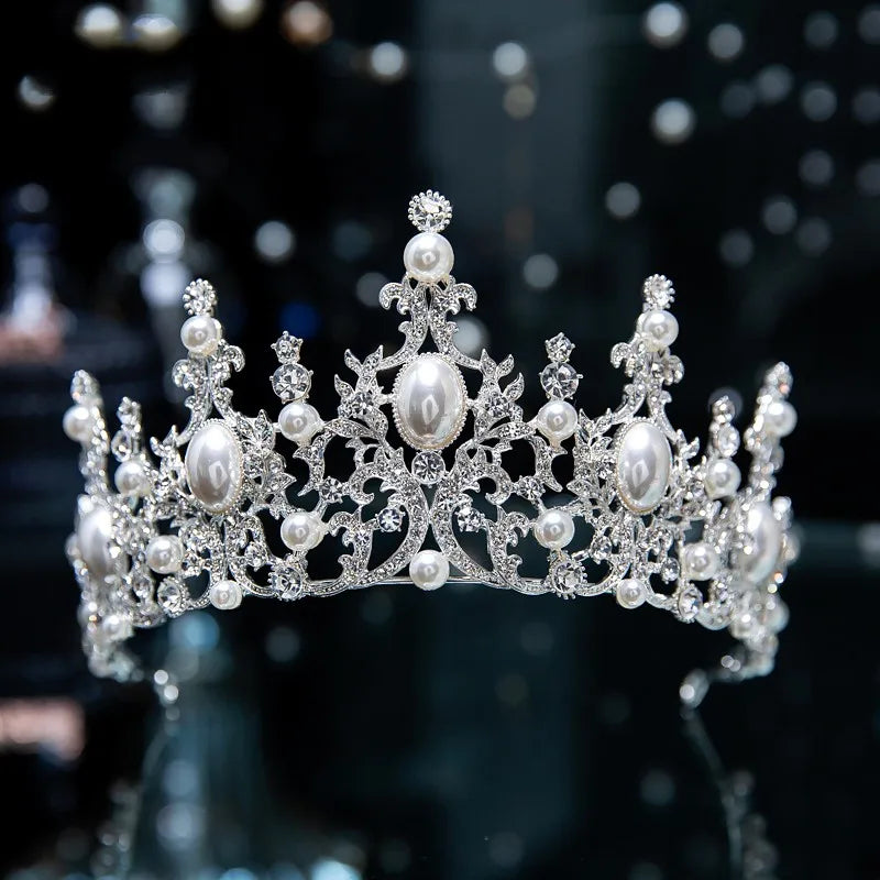 Luxury Diverse Silver Color Crystal Bridal Tiaras Crown Rhinestone Pageant Diadema Collares Headpieces Wedding Hair Accessories - EUFASHIONBAGS