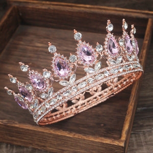 Queen King Crystal Tiaras and Crowns Bridal Pageant Diadem Women Men Hair Ornaments Wedding Bride Hair Jewelry Accessories