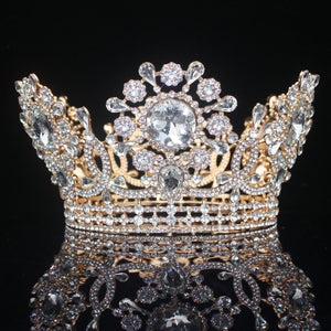 Royal Crystal King Crown Bride Tiaras and Crowns Queen Hair Jewelry Pageant Prom Diadem Headpiece Bridal Head Accessories