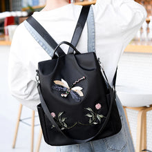 画像をギャラリービューアに読み込む, Fashion Embroidery Backpack Women Waterproof Oxford Travel Bag Large Rucksack Multifunction Laptop Backpack