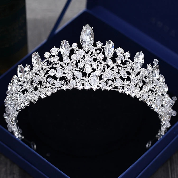 Diverse Silver Gold Color Crystal Crowns Bride tiara Fashion Queen For Wedding Crown Headpiece Wedding Hair Jewelry Accessories - EUFASHIONBAGS