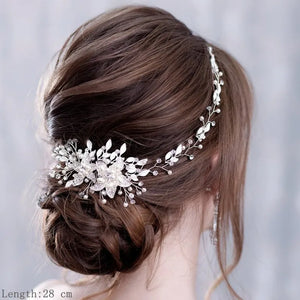 Luxurious Flower Headbands Tiaras Wedding Hair Accessories For Women Bride Hair Jewelry Bridal Headband Headpiece Party Hairband