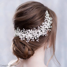 Cargar imagen en el visor de la galería, Luxurious Flower Headbands Tiaras Wedding Hair Accessories For Women Bride Hair Jewelry Bridal Headband Headpiece Party Hairband