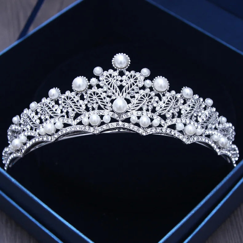 Diverse Silver Gold Color Crystal Crowns Bride tiara Fashion Queen For Wedding Crown Headpiece Wedding Hair Jewelry Accessories - EUFASHIONBAGS