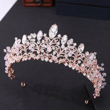 Charger l&#39;image dans la galerie, Baroque Handmade Crystal Beads Heart Bridal Tiaras Crown Luxury Rhinestone Prom Pageant Diadem Headband Wedding Hair Accessories