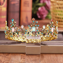 Cargar imagen en el visor de la galería, Crystal Rhinestone Round Crown Tiara Hair Jewelry Wedding Hair Accessories Bridal Hair Jewelry Queen Party Crown And Tiaras Gift