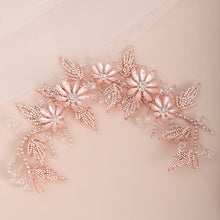 Load image into Gallery viewer, Rose Gold Color Headbands Wedding Hair Accessories Crystal Flower Headband Hairbands Tiara Women Headdress Bridal Hair Jewelry