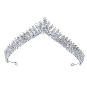 Tiaras and Crown Shiney Zirconia Bride Wedding Headband Party Women Hair Accessories Corona Princesa