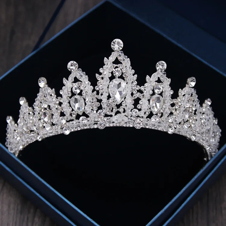 Diverse Silver Gold Color Crystal Crowns Bride tiara Fashion Queen For Wedding Crown Headpiece Wedding Hair Jewelry Accessories - EUFASHIONBAGS