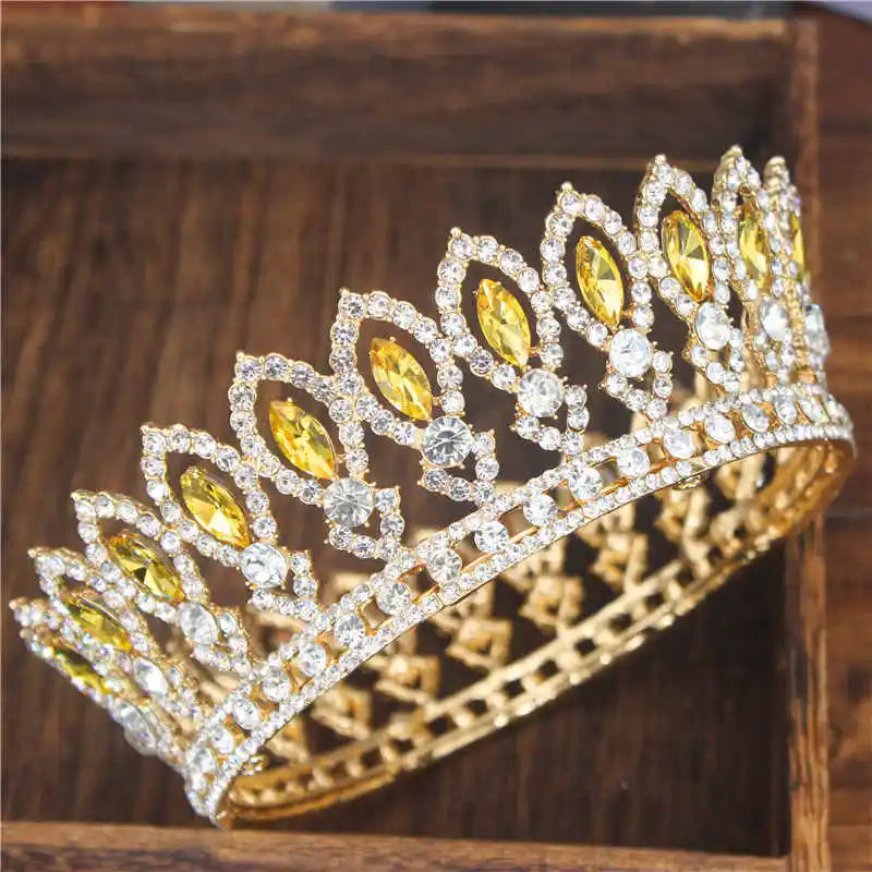 Crystal Queen Tiara Crown Wedding Bridal Pageant Diadem For Bride Tiaras and Crowns Headpiece Women Hair Jewelry Accessories - EUFASHIONBAGS