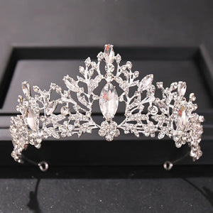 Baroque Retro Crystal Bridal Tiaras Crown For Women Bride Rhinestone Pageant Prom Diadem Wedding Hair Accessories Headband Gift