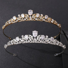 Cargar imagen en el visor de la galería, Luxury Crystal Tiara Crown For Bride Women Headpiece Rhinestone Zircon Diadem Wedding Bridal Hair Jewelry Accessories