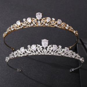 Luxury Crystal Tiara Crown For Bride Women Headpiece Rhinestone Zircon Diadem Wedding Bridal Hair Jewelry Accessories