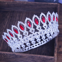 Cargar imagen en el visor de la galería, Luxurious Crystal Queen Tiara Crown Wedding Bridal Pageant Prom Diadem For Bride Women Headpiece Hair Jewelry Accessories