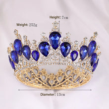 Cargar imagen en el visor de la galería, Crystal Baroque Tiara Crowns For Bride Women Girl Pageant Prom Diadem Wedding Bridal Headpiece Beauty Hair Jewelry Accessories