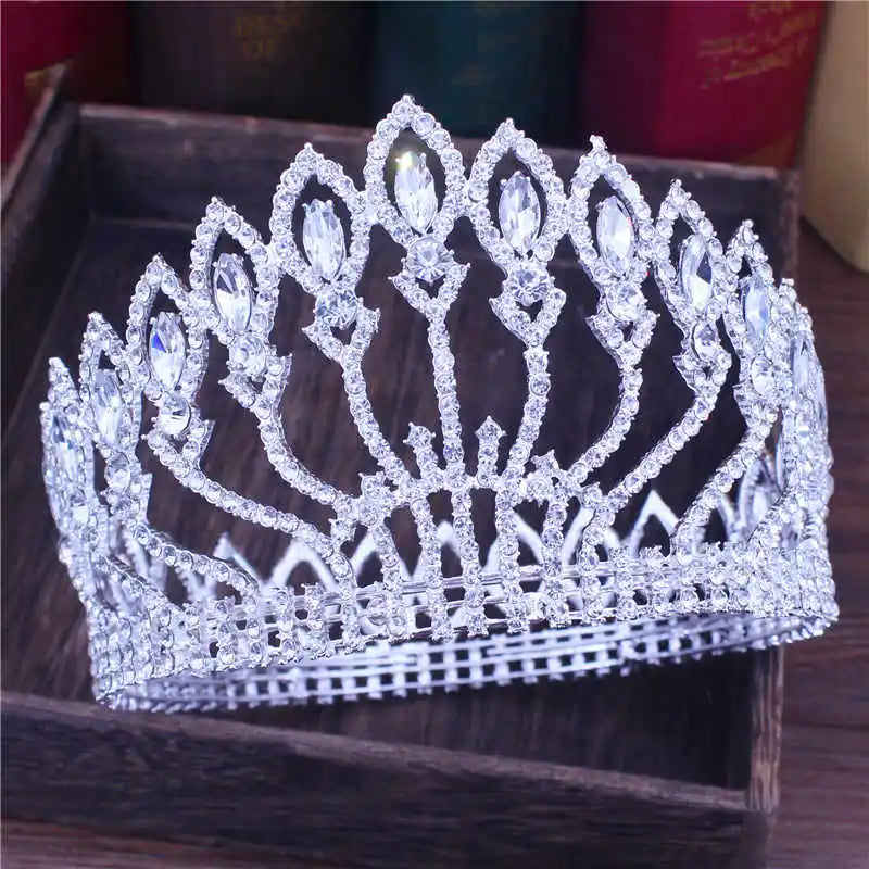 Fashion Crystal Tiaras and Crowns Bridal Pageant Diadem Headpiece Women Bride Hair Wedding Hair Jewelry Accessories - EUFASHIONBAGS