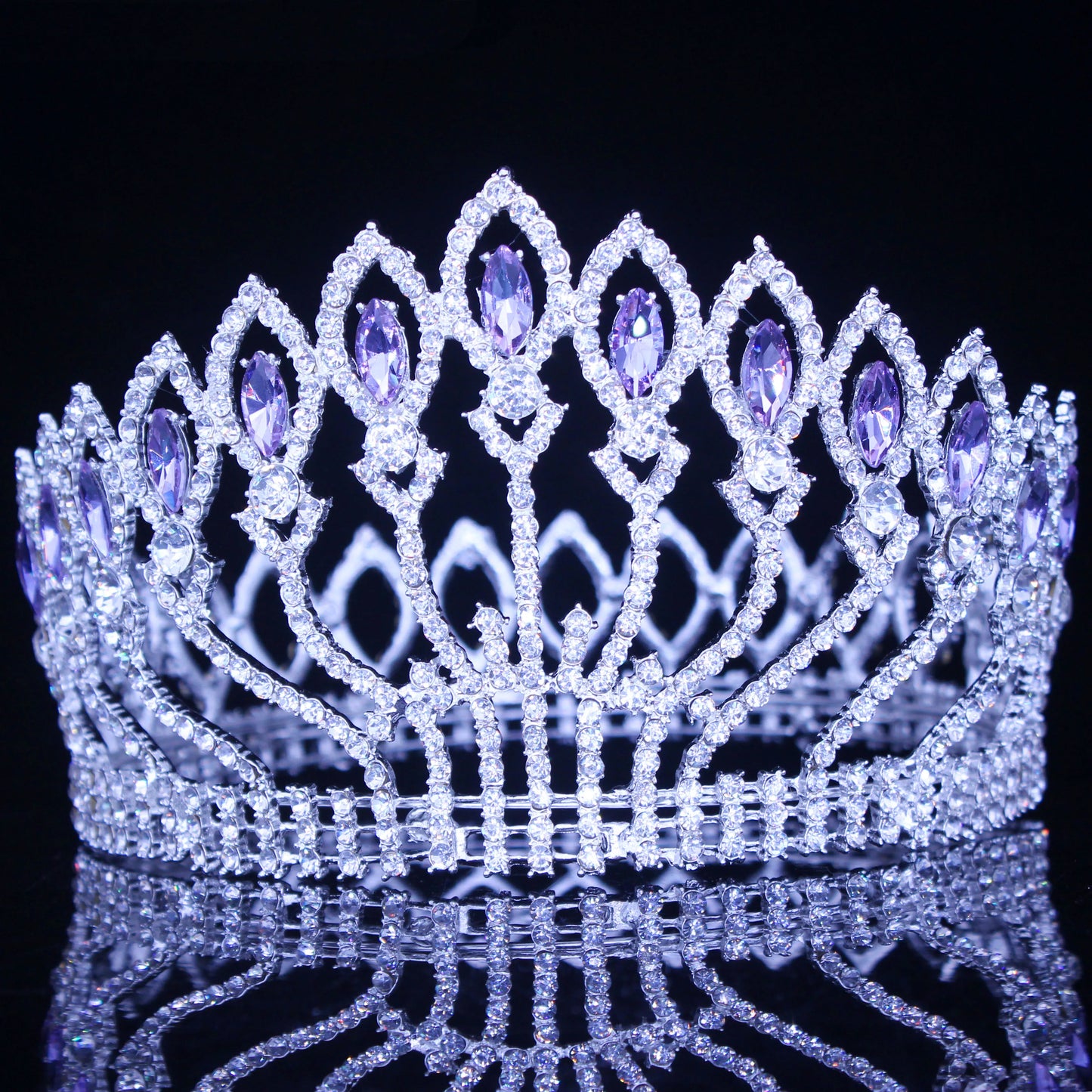 Fashion Crystal Tiaras and Crowns Bridal Pageant Diadem Headpiece Women Bride Hair Wedding Hair Jewelry Accessories - EUFASHIONBAGS