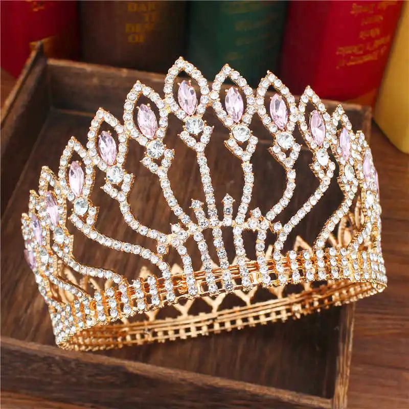 Fashion Crystal Tiaras and Crowns Bridal Pageant Diadem Headpiece Women Bride Hair Wedding Hair Jewelry Accessories - EUFASHIONBAGS