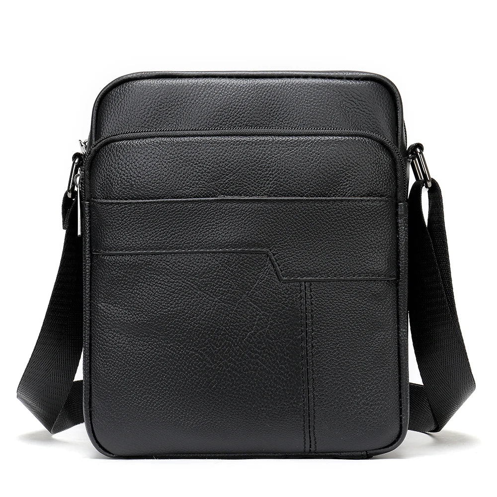 Black Shoulder Bags for Men Designer Bag Genuine Leather Messenger Bag Men Brand Flap for Ipad Leather Bag - EUFASHIONBAGS