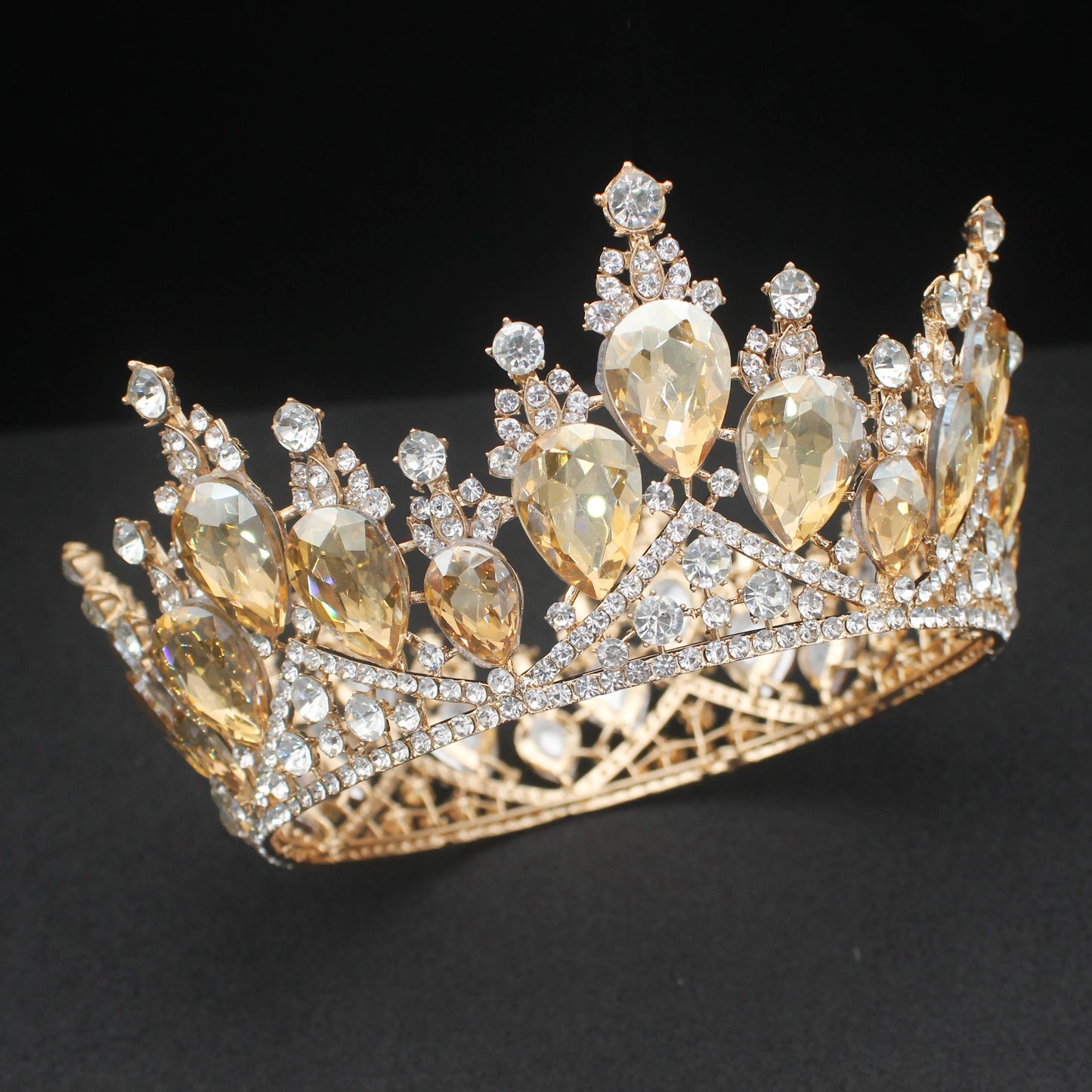 Luxury Crystal Baroque Tiaras and Crowns Women Girl Pageant Prom Diadem Wedding Bridal Headpiece Beauty Hair Jewelry Accessories - EUFASHIONBAGS