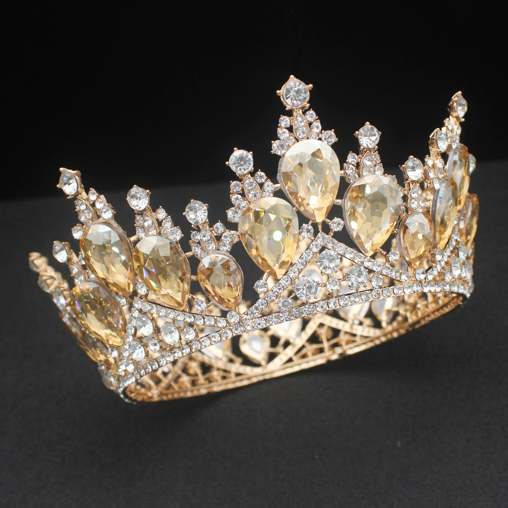 Luxury Crystal Baroque Tiaras and Crowns Women Girl Pageant Prom Diadem Wedding Bridal Headpiece Beauty Hair Jewelry Accessories - EUFASHIONBAGS