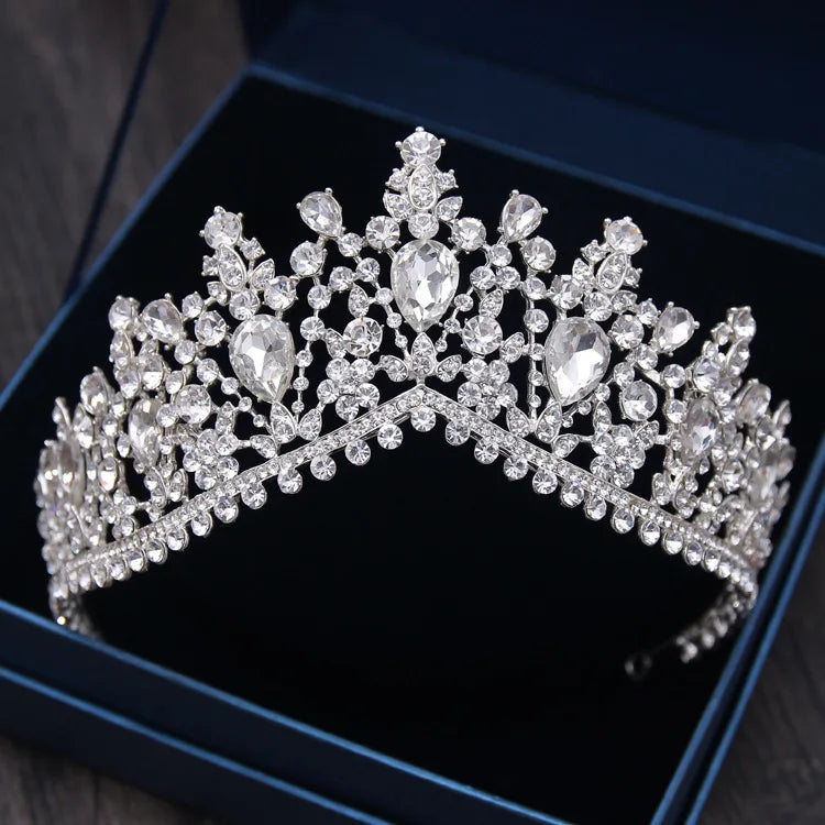 Diverse Silver Gold Color Crystal Crowns Bride tiara Fashion Queen For Wedding Crown Headpiece Wedding Hair Jewelry Accessories - EUFASHIONBAGS