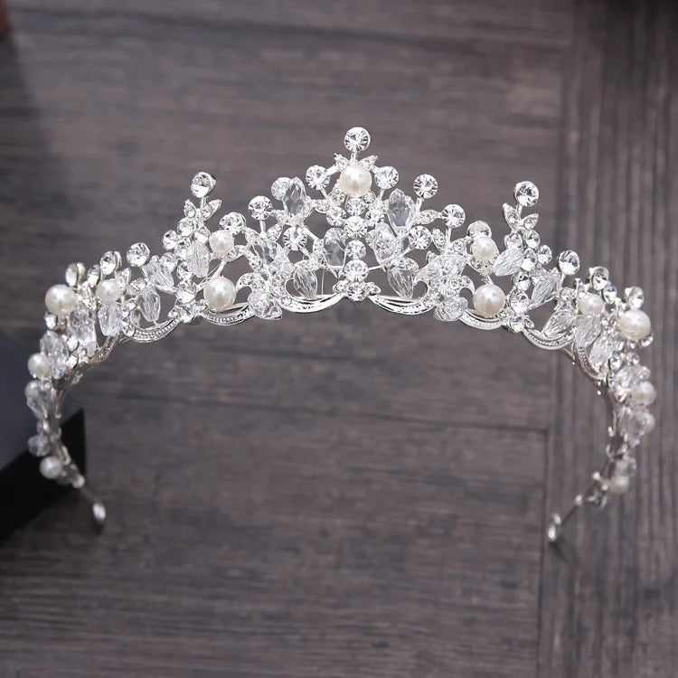 Diverse Silver Gold Color Crystal Crowns Bride tiara Fashion Queen For Wedding Crown Headpiece Wedding Hair Jewelry Accessories - EUFASHIONBAGS