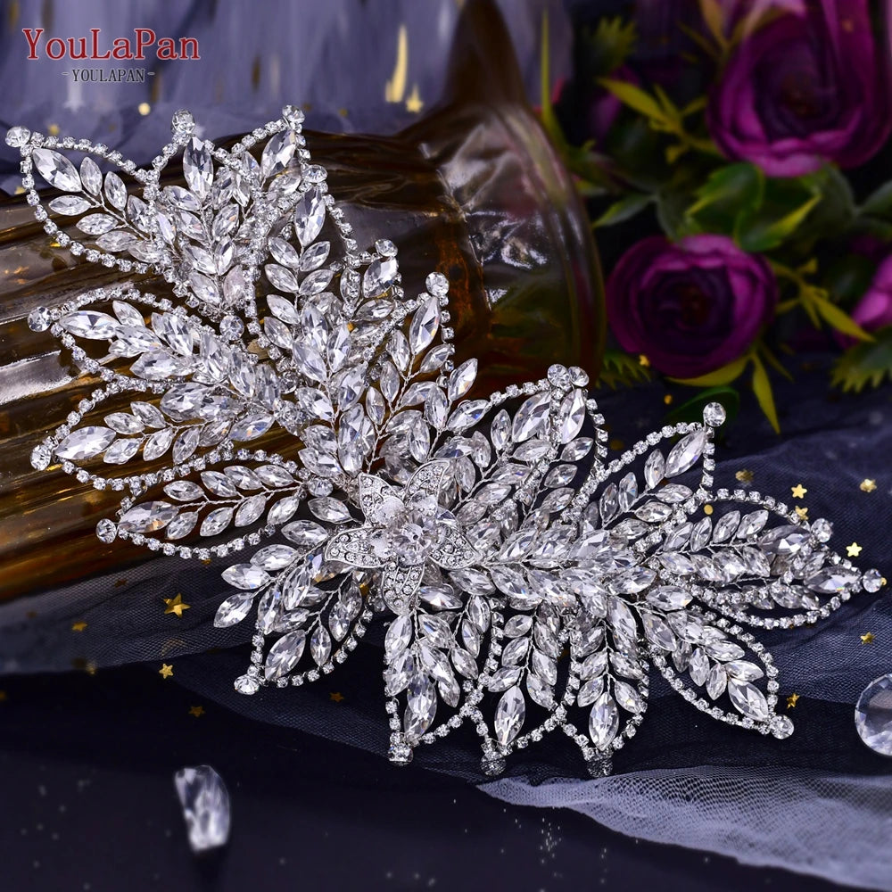 Wedding Tiara Crystal Bridal Headband Women Hair Crown Bridal Hair Accessories Bride Headpieces for Party Banquet - EUFASHIONBAGS