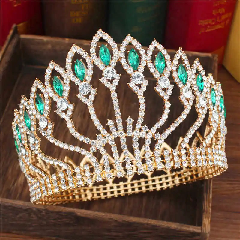 Fashion Crystal Tiaras and Crowns Bridal Pageant Diadem Headpiece Women Bride Hair Wedding Hair Jewelry Accessories - EUFASHIONBAGS