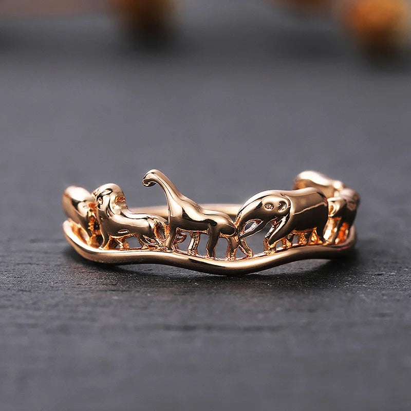 Simple Stylish Animal Rings for Women Hand-made Design Cute Girls Gift Versatile Female Party Accessories Fashion Jewelry